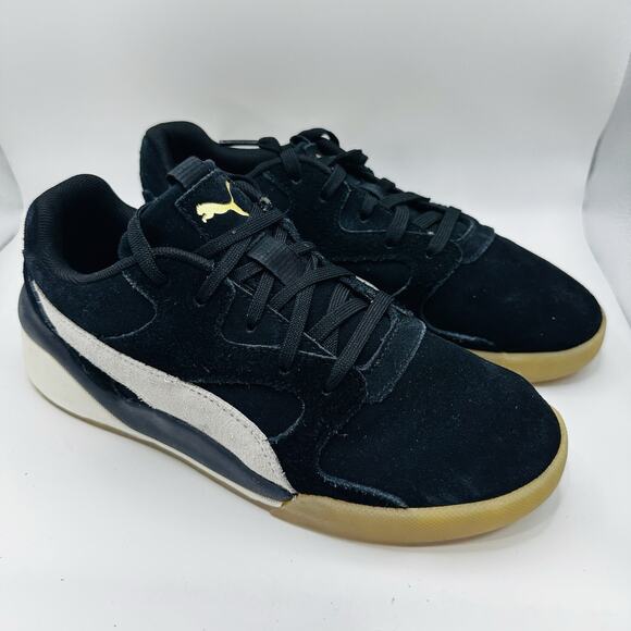 Size 7 - PUMA Aeon Rewind Black / Marshmallow / Gum Suede Women’s Sneaker Shoe - Picture 2 of 7